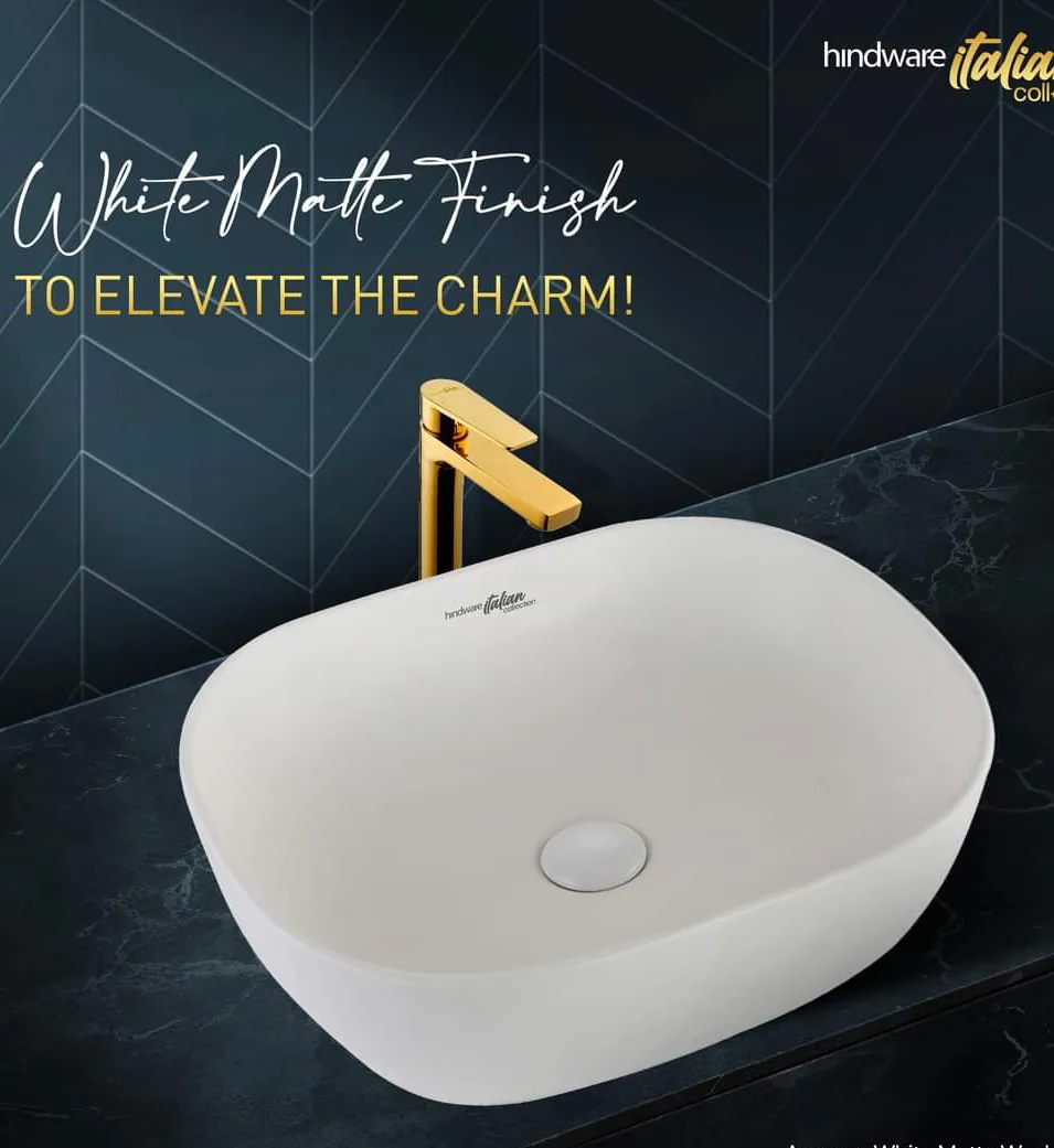 Amazon Matte White Basin adds a touch of glam to y...