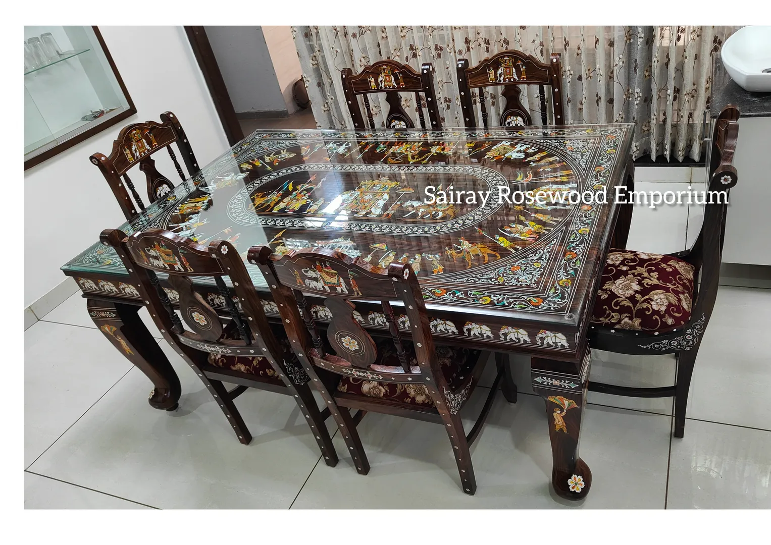 Rosewood Dinning table
6x4 inlay dinning table
D...