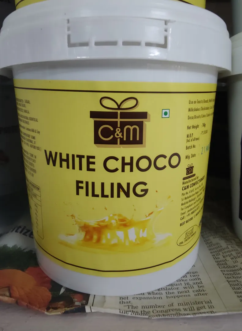 C and M White choco Filling available at Chawla Es...