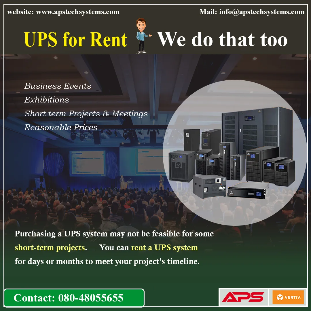UPS on Rent, Online UPS on rental basis, online up...