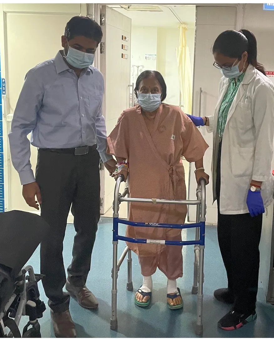 Staged Bilateral total knee Replacement done in 75...