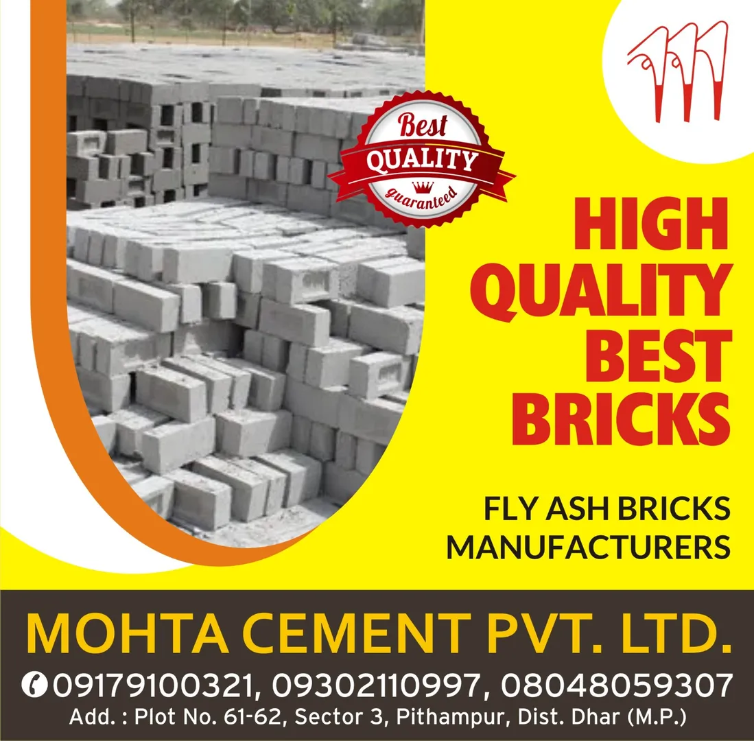 Best Flyash Bricks Supplier In Indore
Looking for ...