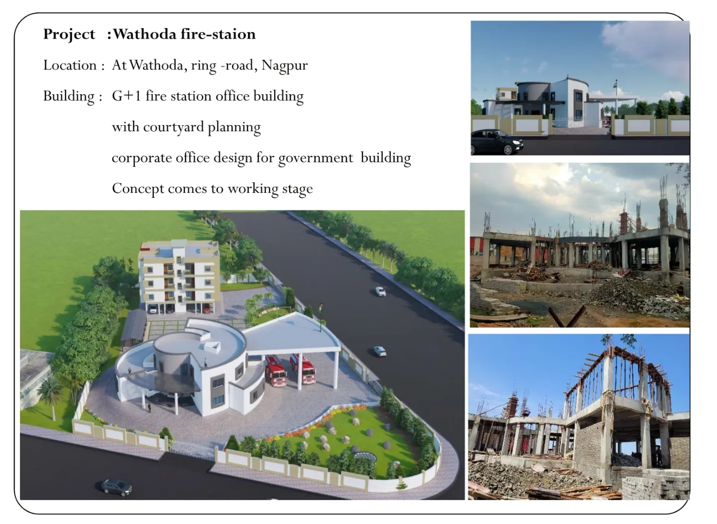 Project : Wathoda fire-staion
Location : At Wath...