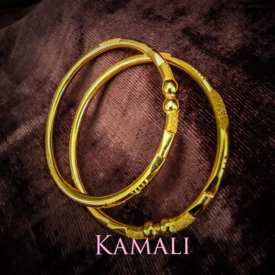 Gold Mix CNC Cutting Bangles with Rhodium Plating
...