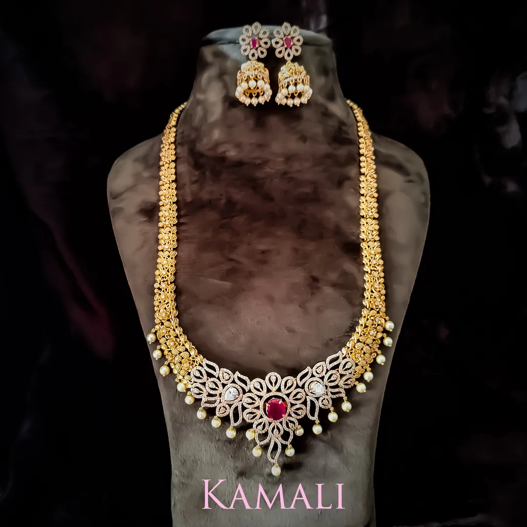 CZ White Stone Haram with Changing Stones
Centre ...
