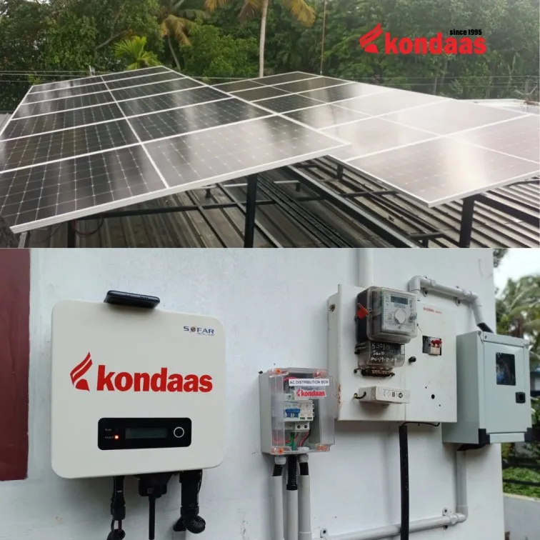 Installation of Adani Bifacial solar panels from K...