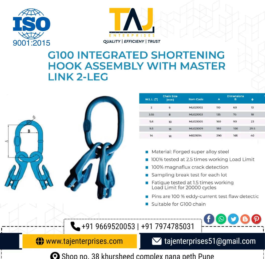 #tajenterprises
#shorteninghookwithmasterlink2leg ...