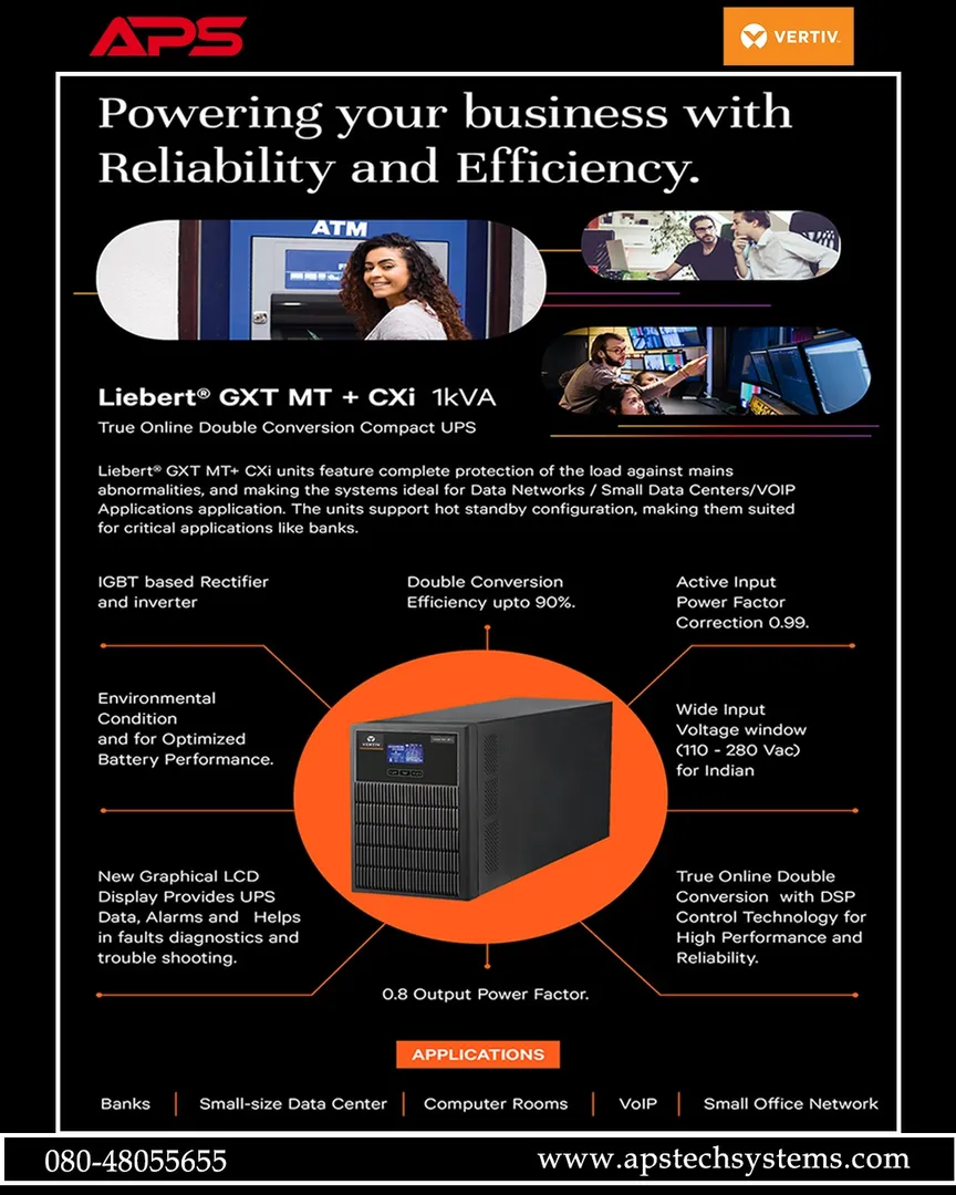 Liebert GXT MT+ CXi Series systems are true double...
