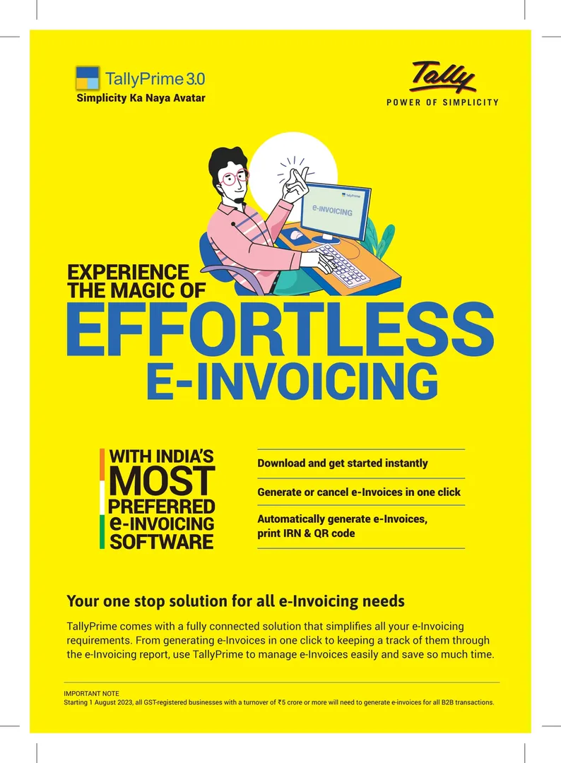 With TallyPrime’s fully connected e-invoicing solu...