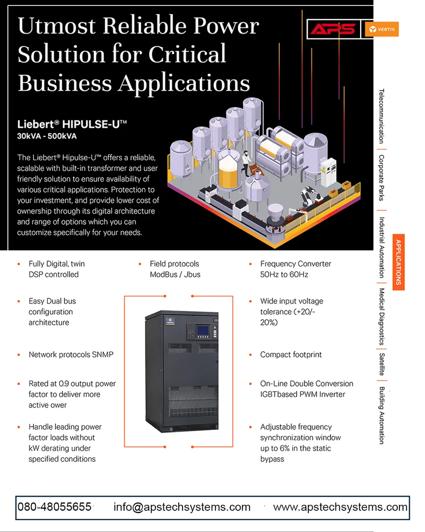 online ups systems,
Liebert Hipulse-U, the most...