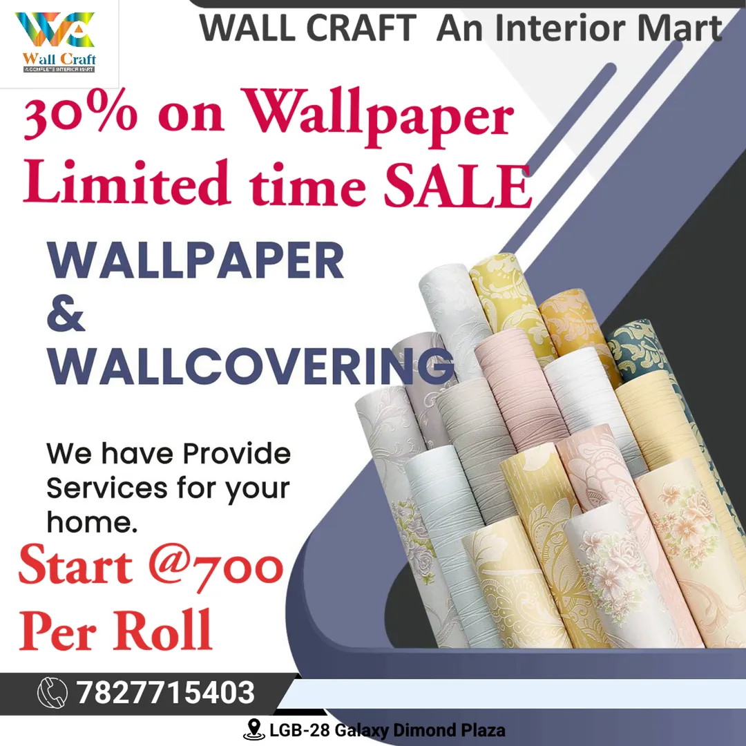 Discount sale on Wallpaper
We offer heavy discount...