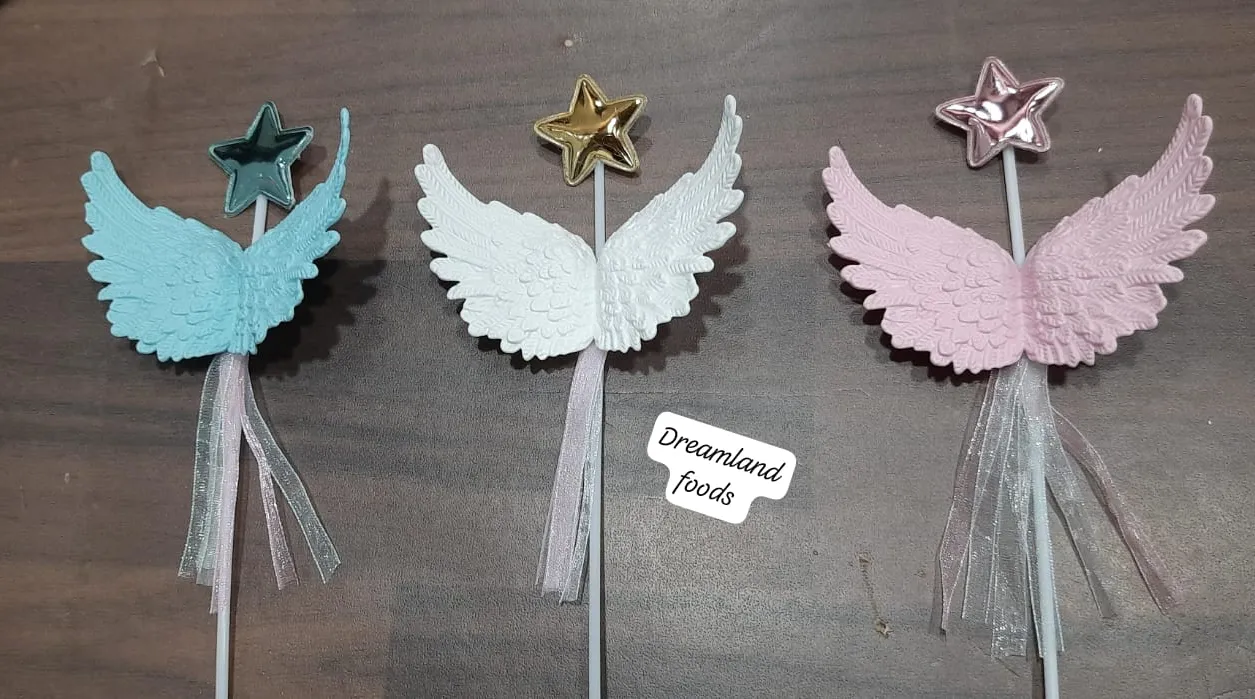 doll cake back wings #topper #wings #wingswithsta...
