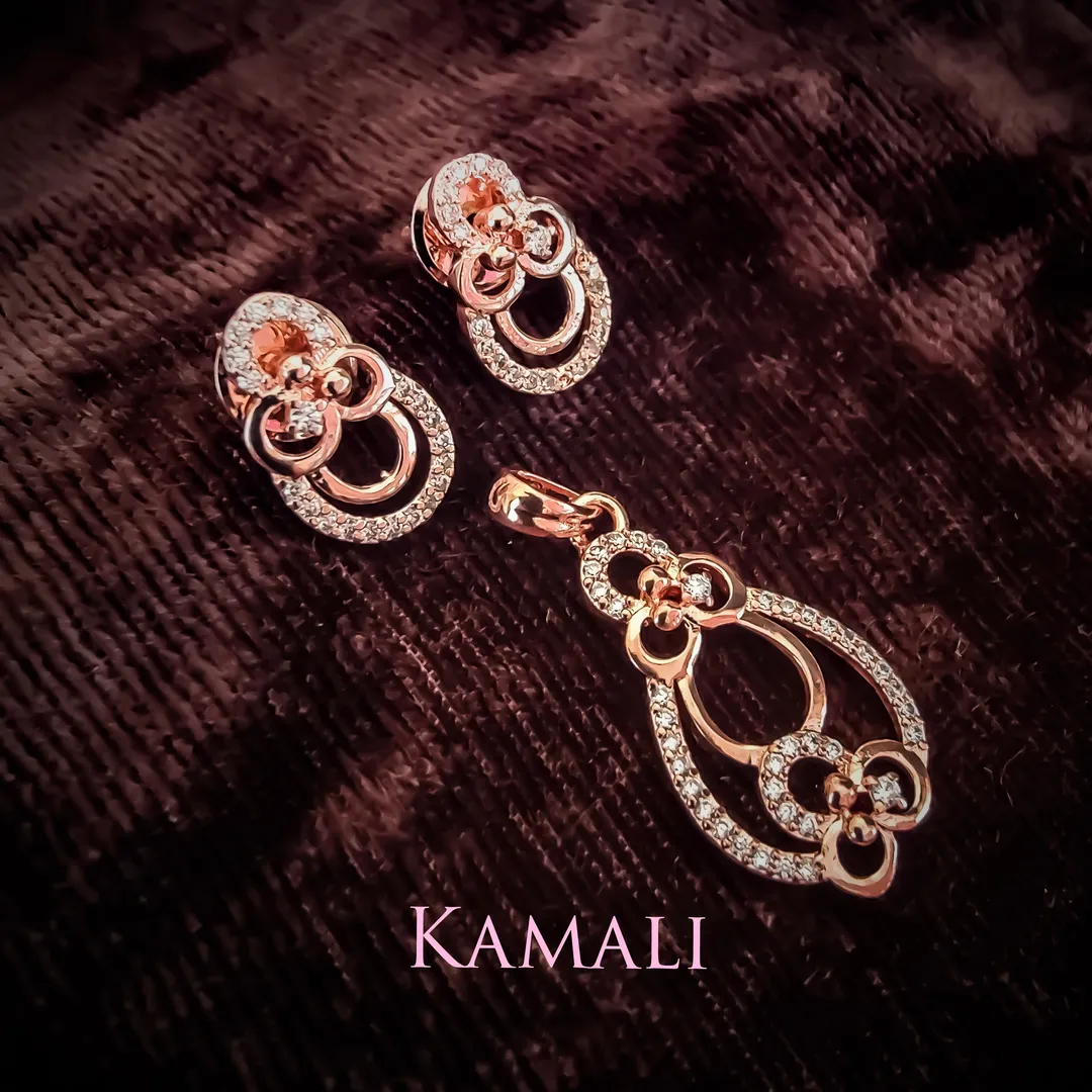 Rose Gold Pendant Set
Artificial Gold Plated Jewe...