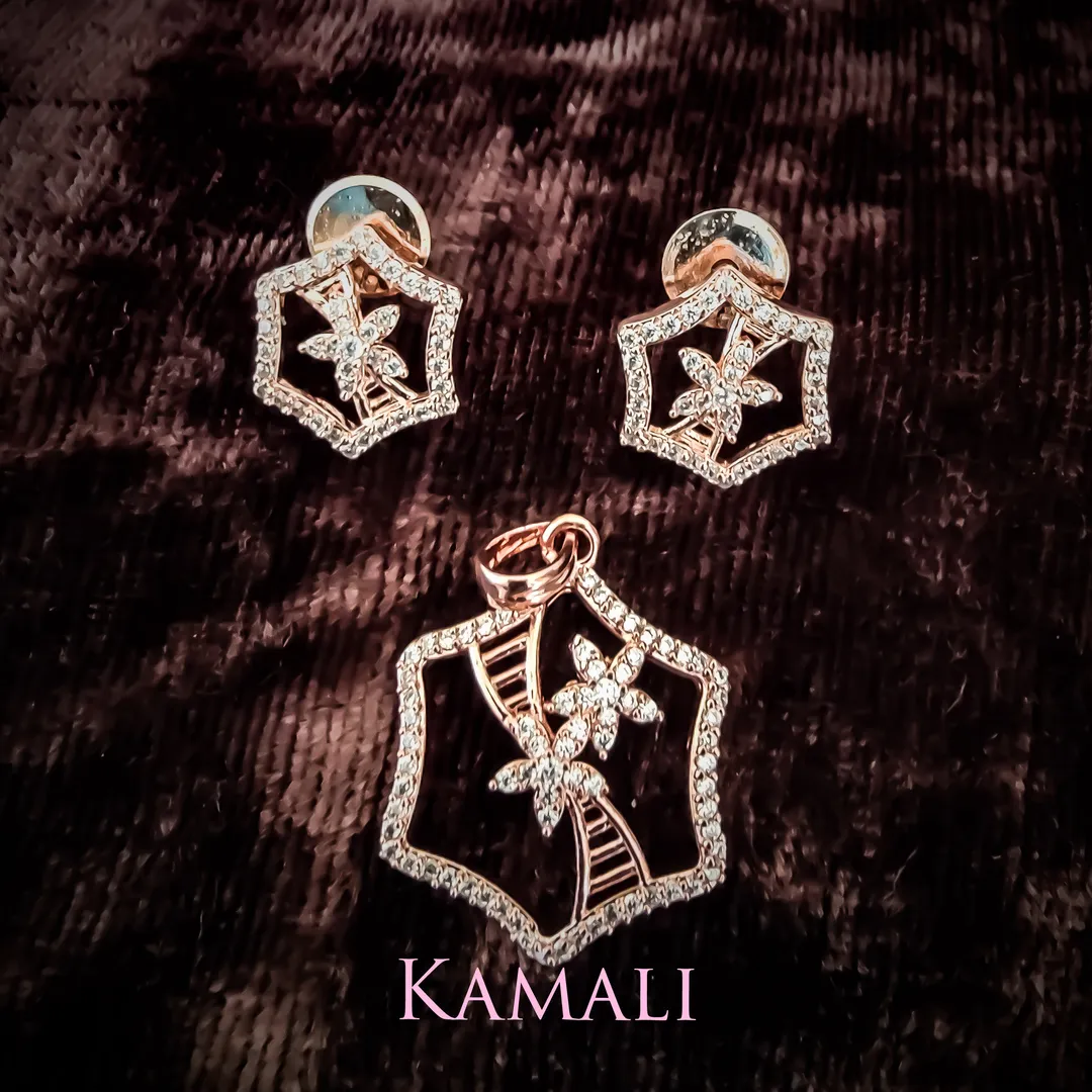 Rose Gold Pendant Set
Artificial Gold Plated Jewe...