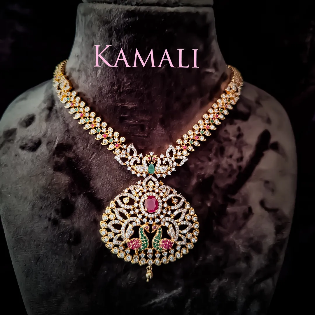 White Stone Necklace Set for Women
Artificial Gol...