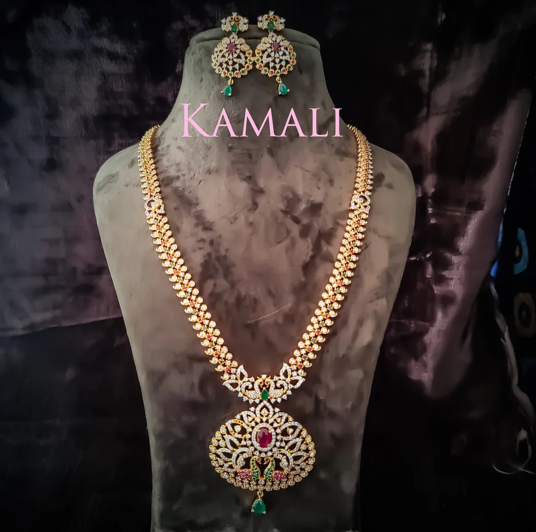 White Stone Haram Set for Women with Stud and drop...