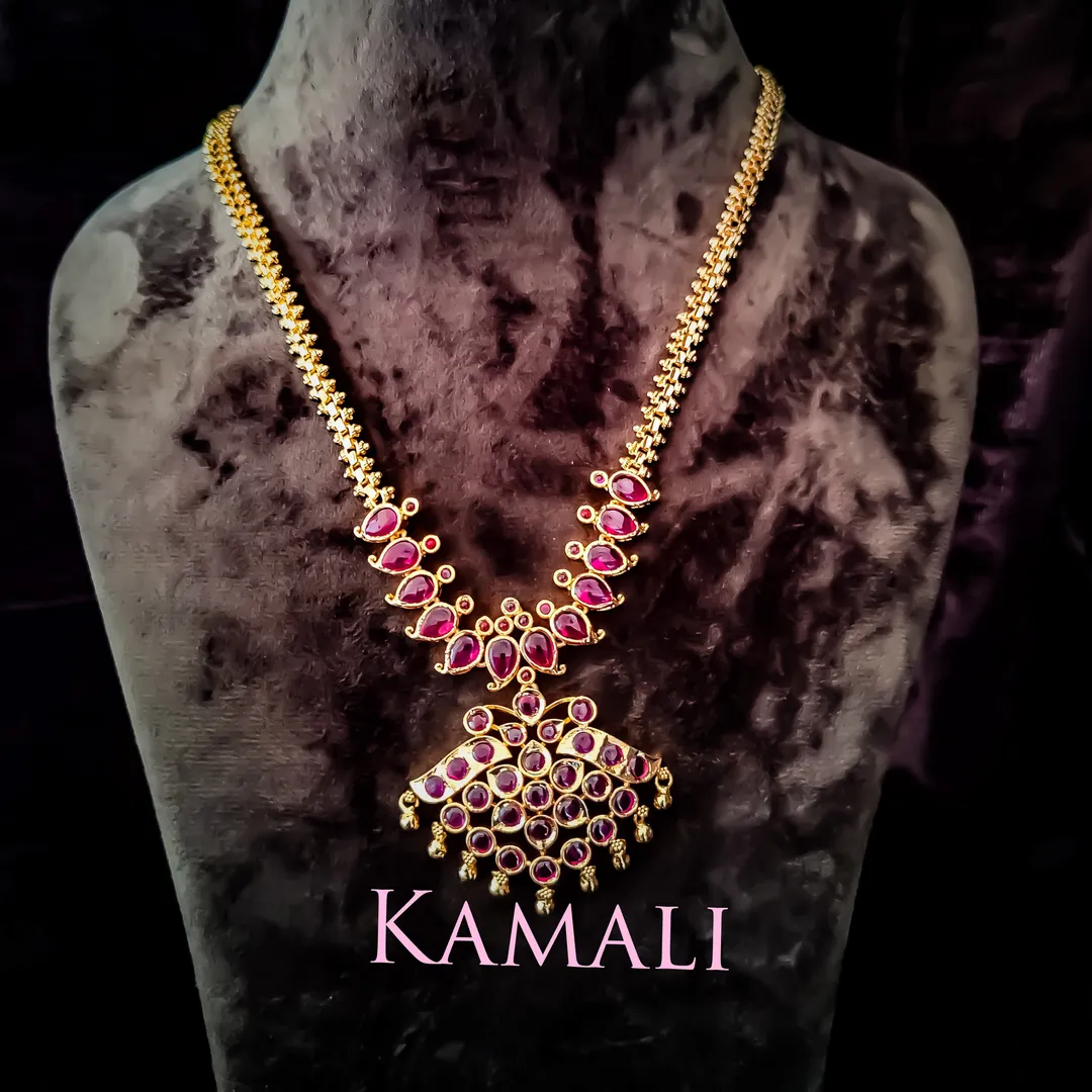 Kempu Necklace Set for Women
Artificial Gold Plat...