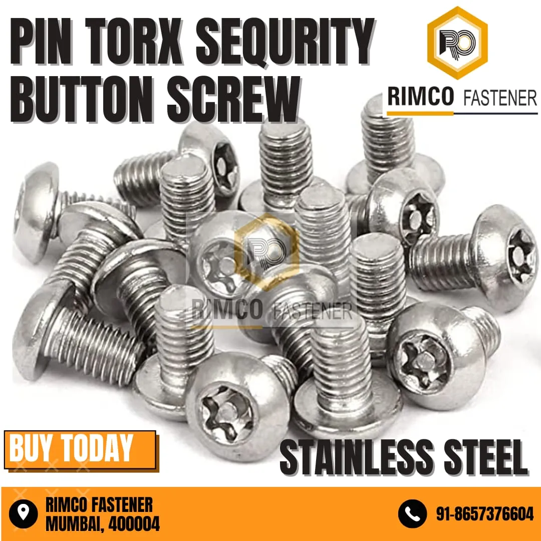 SS 304 PIN TORX SECURITY BUTTON SCREW SCREW Manufa...