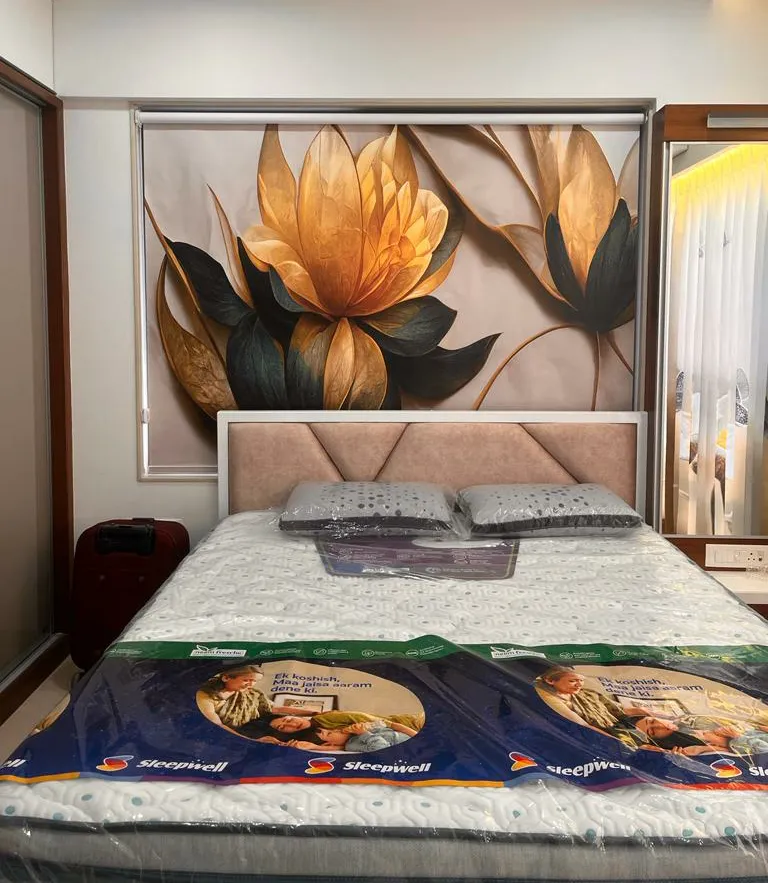 all interior designing finishing mattress curtains...