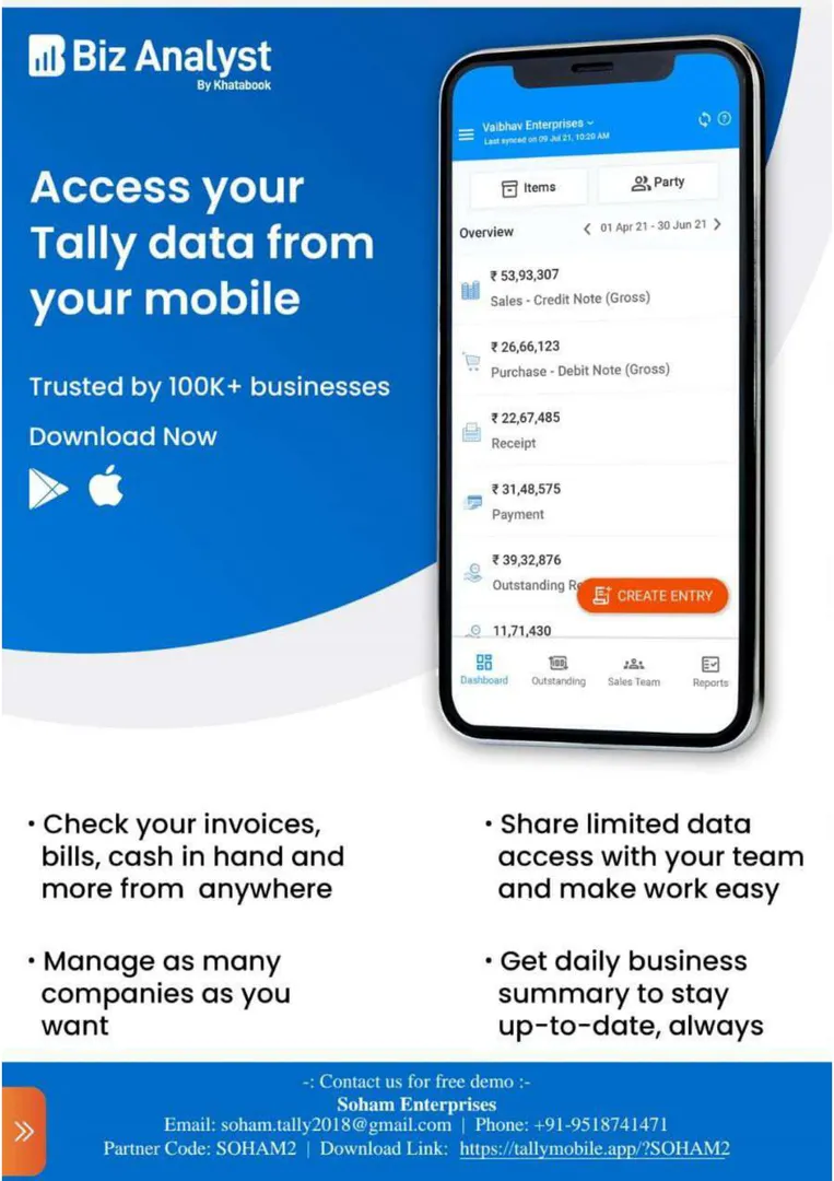 Biz Analyst (Tally on Mobile)
Biz-Analyst allows y...