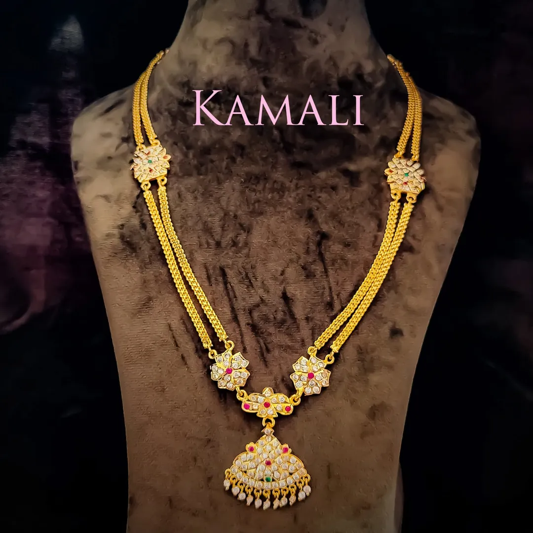 Impon Two Layer Dollar Chain
Adorned with CZ ston...