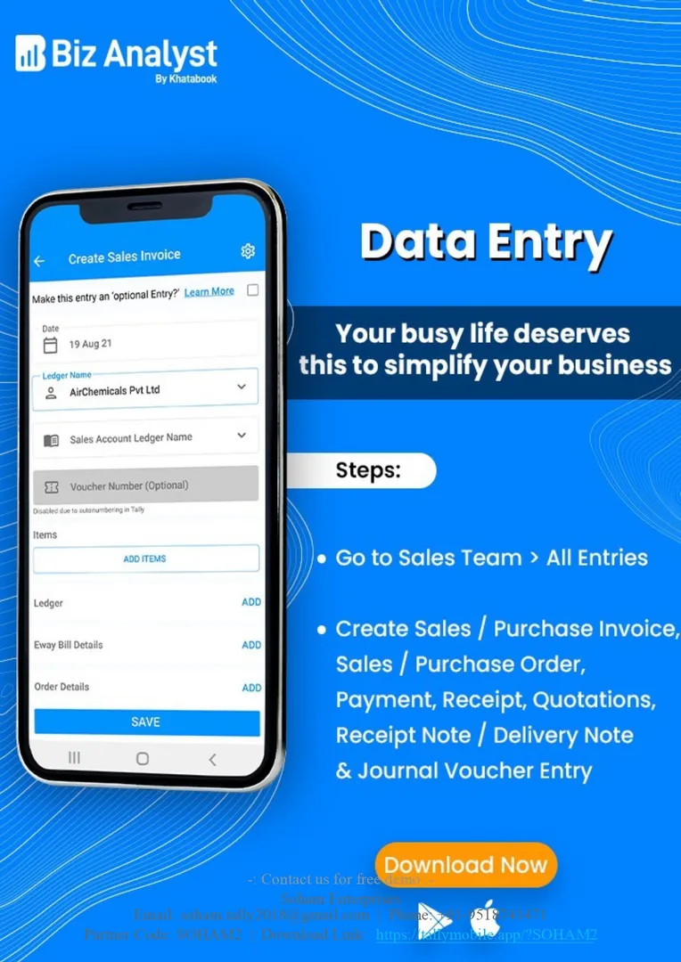 Biz Analyst (Tally on Mobile)
Biz-Analyst allows ...