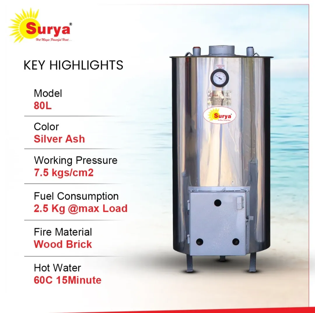 Best solution for hot water
Wood fire water heate...