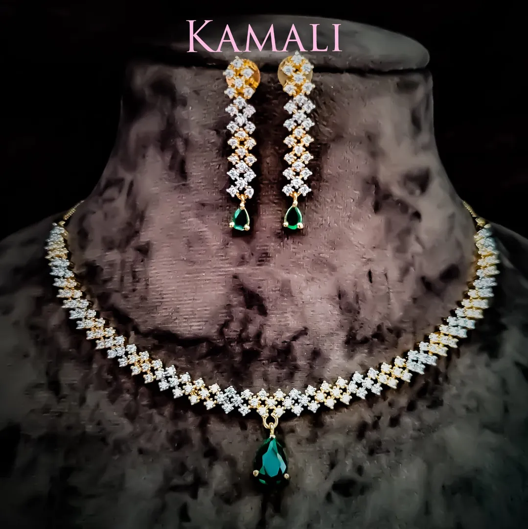 CZ White Stone and Necklace set for Women
Kamali ...