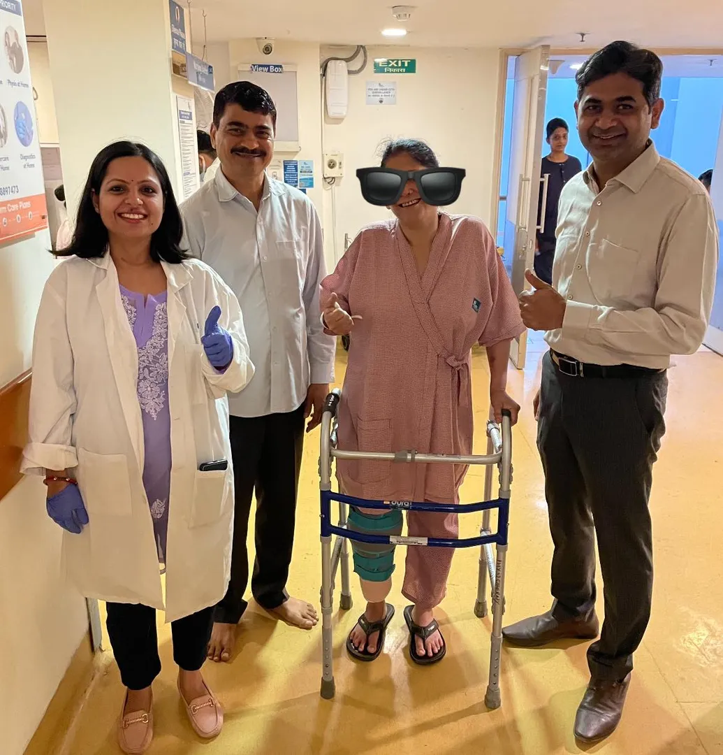 Happy after left knee Replacement surgery,patient ...
