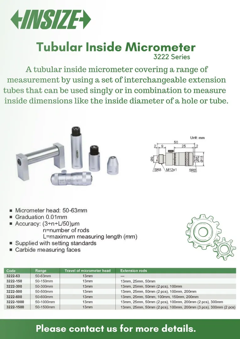 Inside micrometers are used to measure inside dime...