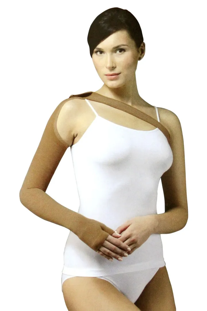 Lymph compression arm sleeve . cotton based full c...