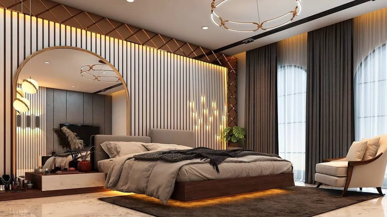 PVC panels can be used to cover entire walls or se...