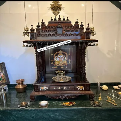 Rosewood puja mandir:
Vigneshwar Pooja mantap avai...