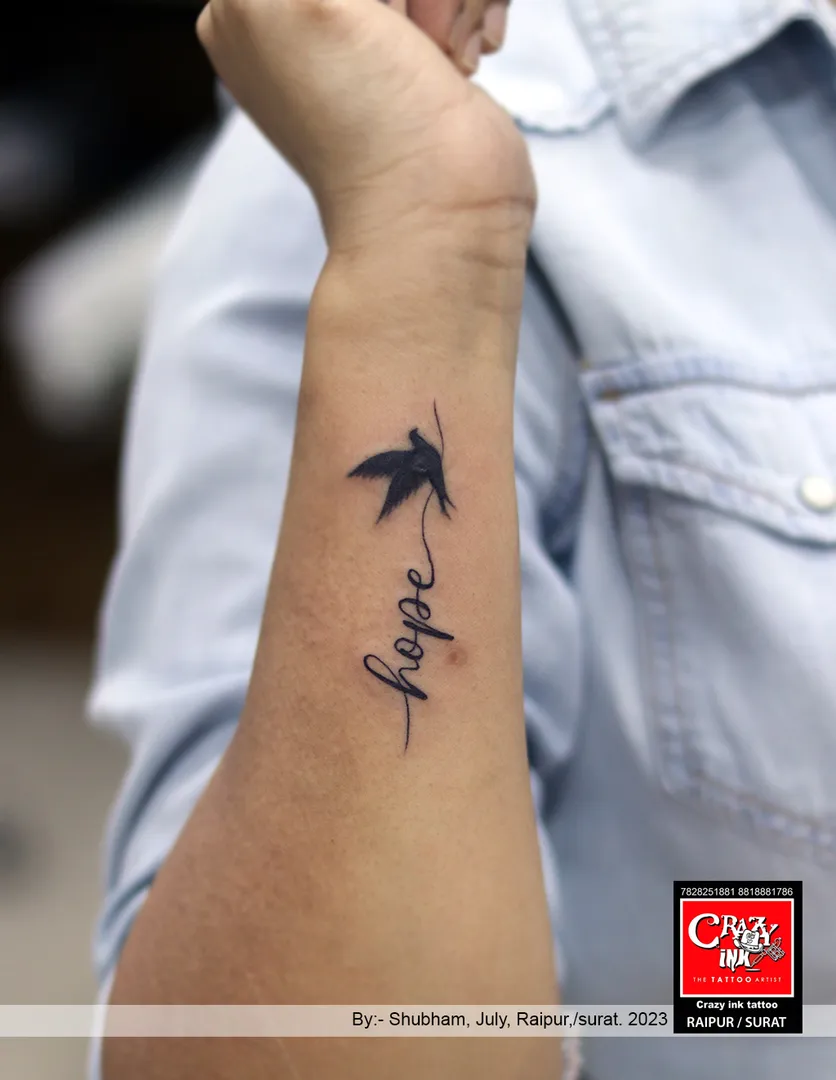 Hope with Bird Tattoo Design
By;- tattoo a...