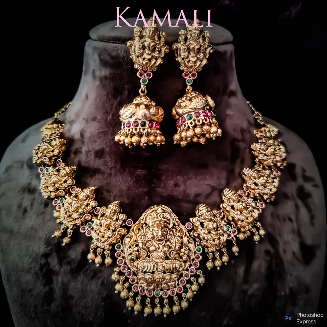 Lakshmi Necklace set for Women
Artificial Gold Pl...