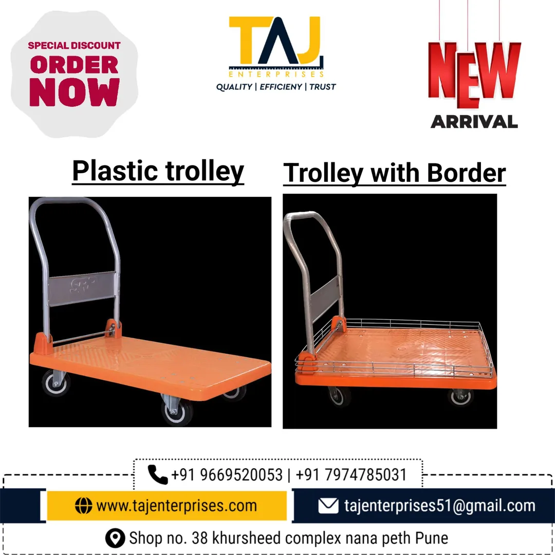 #TAJENTERPRISES
#plastictrolley #150kg #capacity #...