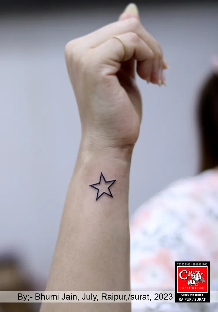 Star Tattoo Design
By:- Tattoo Artist, Bhumi...