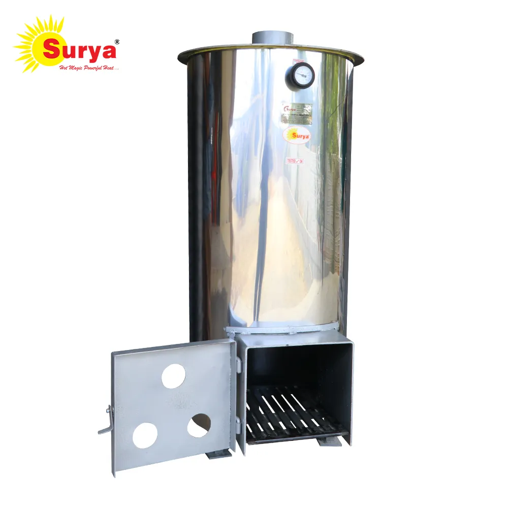 Aesthetic appeal of a wood-fired water heater, esp...