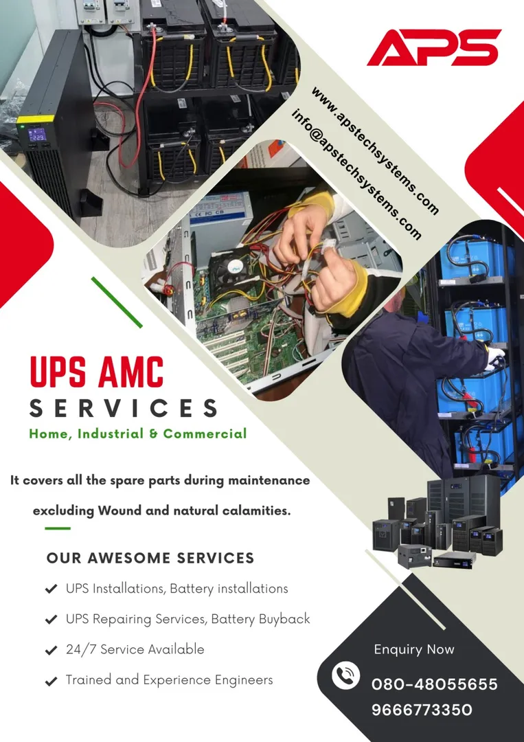 UPS AMC Service in Telangana & Andhra Pradesh
The...