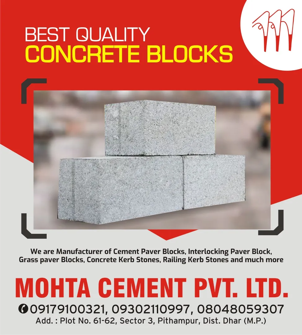 Best Manufacturer Of Concrete Blocks in Indore
For...