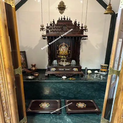 Rosewood Pooja mantapa with Pooja mane in inlay wo...