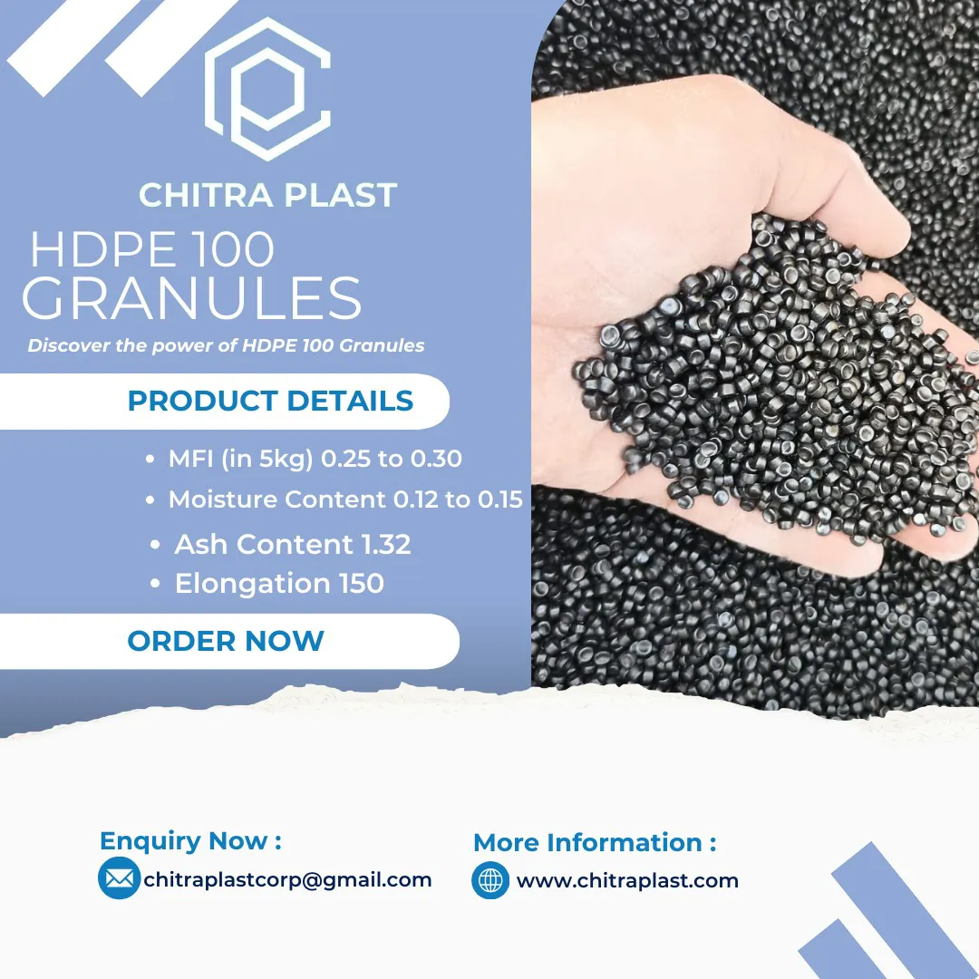 HDPE 100 granules price in Delhi.
Discover the po...