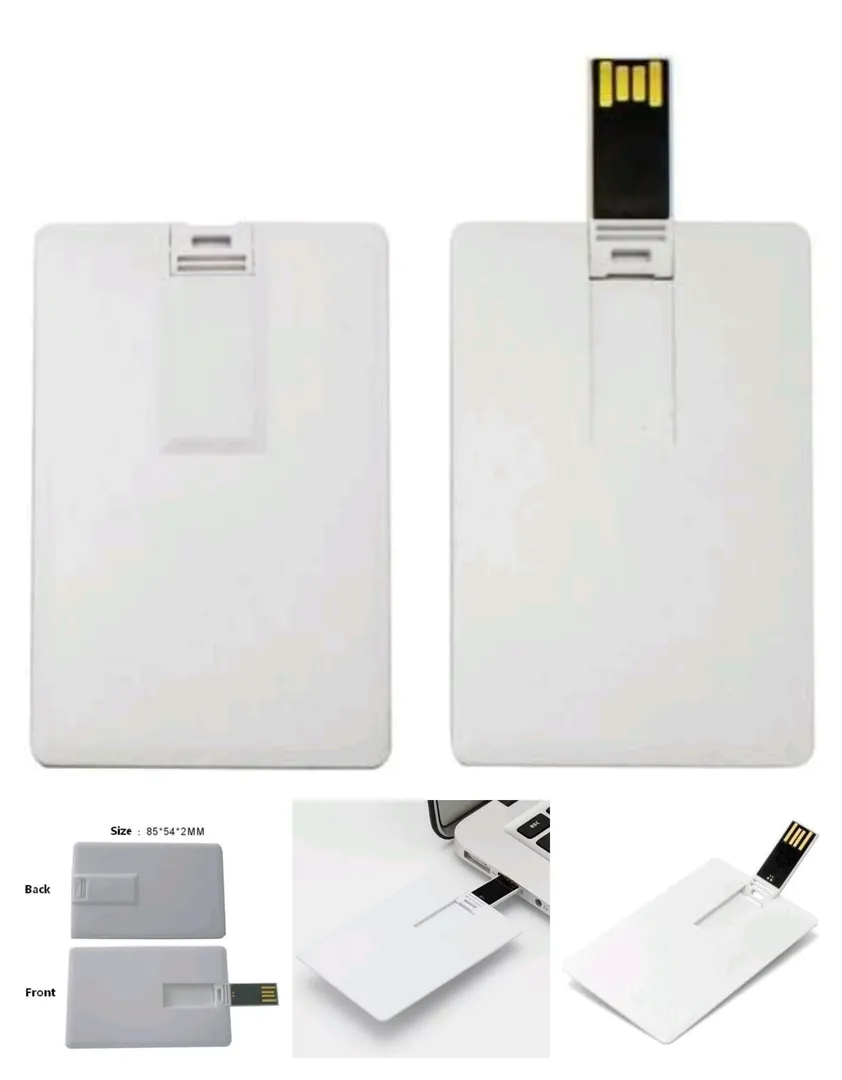 Plain Credit Card Type Shape Pendrive 64 GB USB Fl...