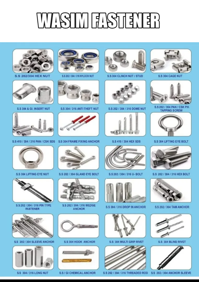 anchor fasteners all size available
M6x75
M6x100
M...