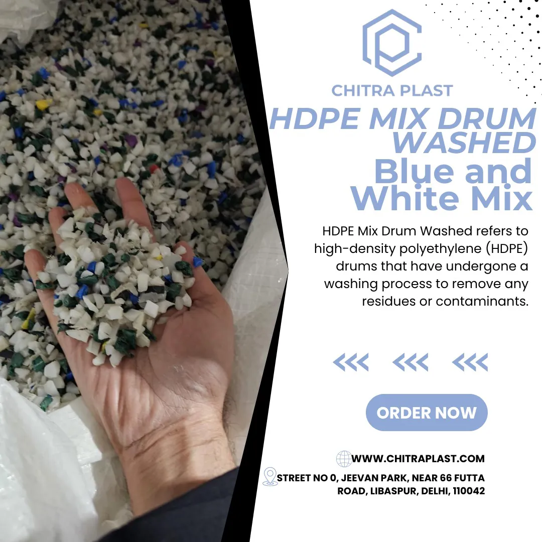 HDPE Mix Drum Washed refers to high-density polyet...