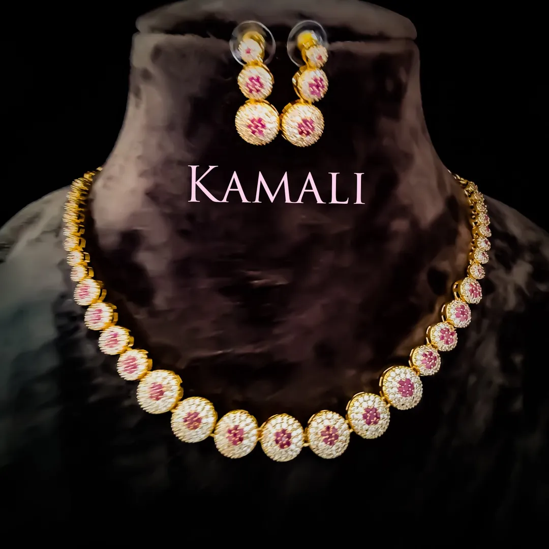 White and Red Stone combinations
Necklace with St...