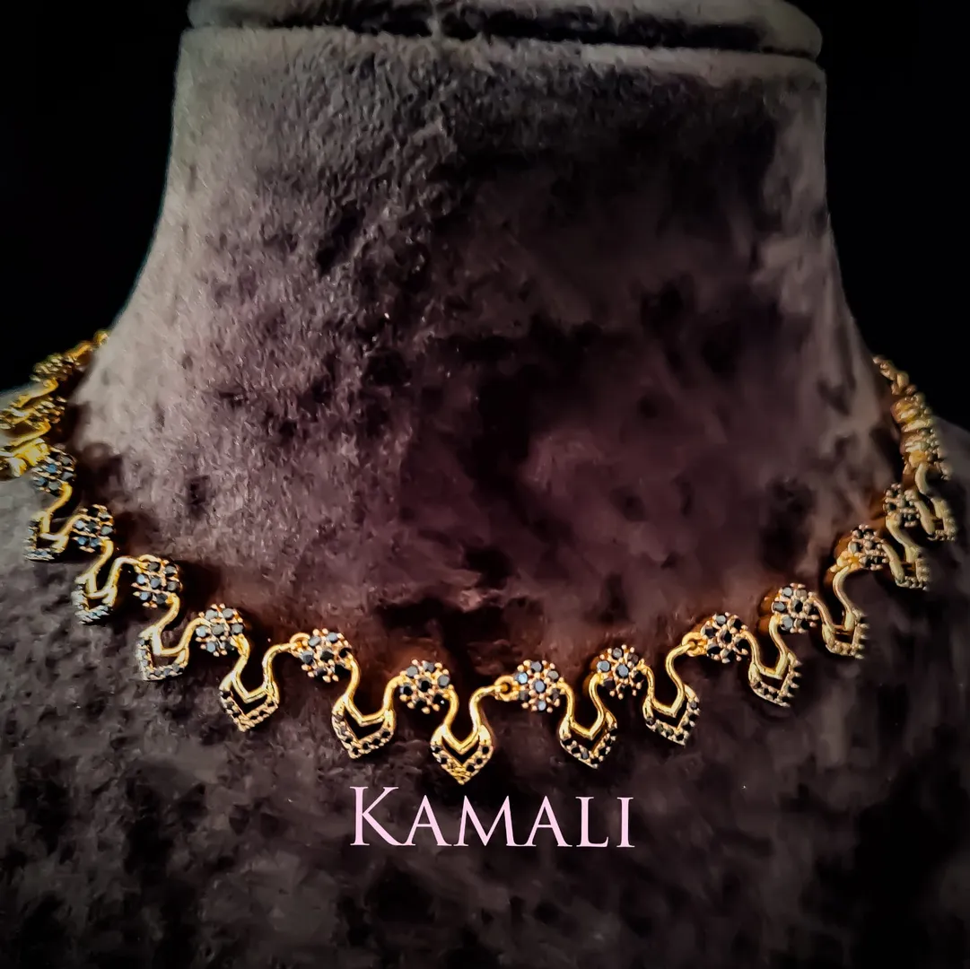 Ruby and Emerald Stones Necklace with Stud and dro...