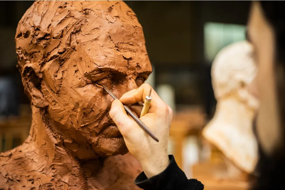 Creating clay molds using silicone involves using ...