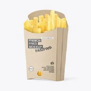 FRENCHFRIES POCKET BROWN KRAFT PAPER PRINT YOUR LO...