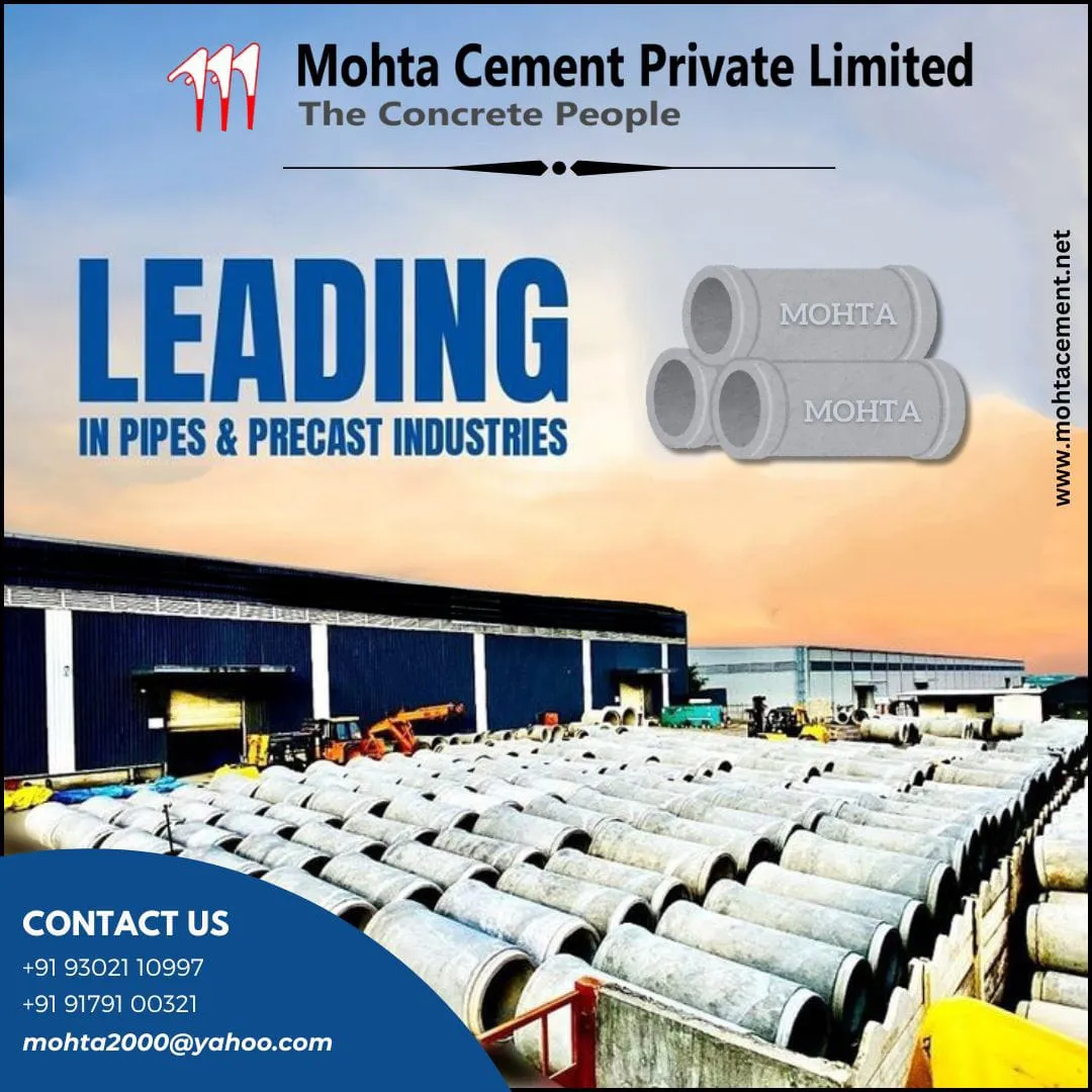 Top Manufacturer Of RCC Hume Pipes in Indore
Mohta...